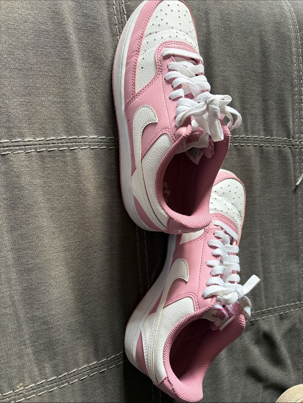Pink and White Low-Top Women's Nike